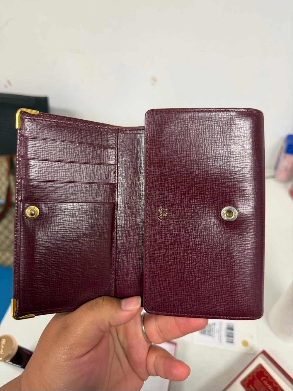 Cartier Red and Gold Leather Authenticity Card - Picture 1 of 7